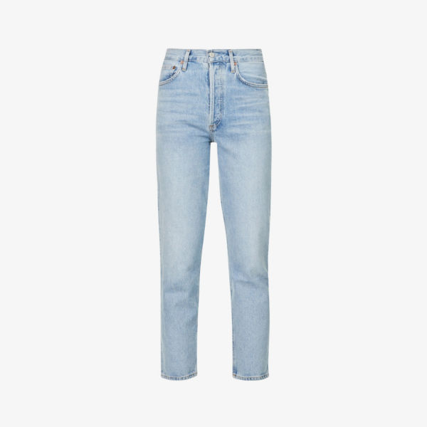 цена Зауженные джинсы fen из органического хлопка с высокой посадкой Agolde, цвет dimension