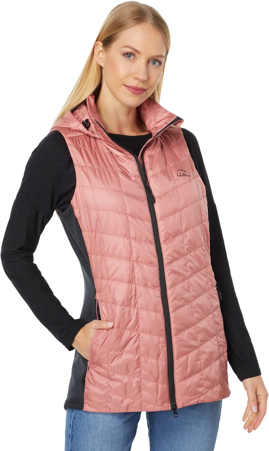 Длинный жилет Primaloft Packaway L.L.Bean, цвет Rose Wash