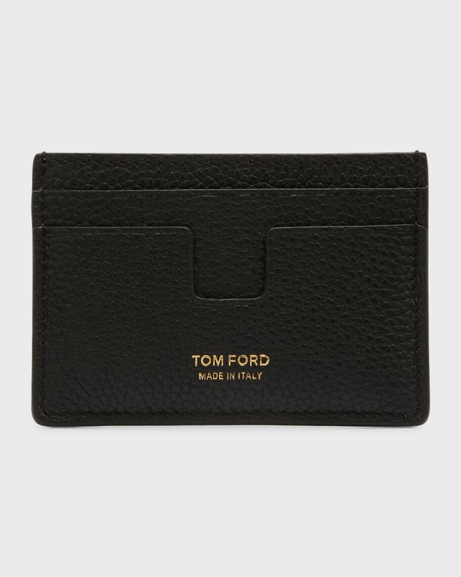 

Мужской кожаный классический визитница T-Line TOM FORD, Черный