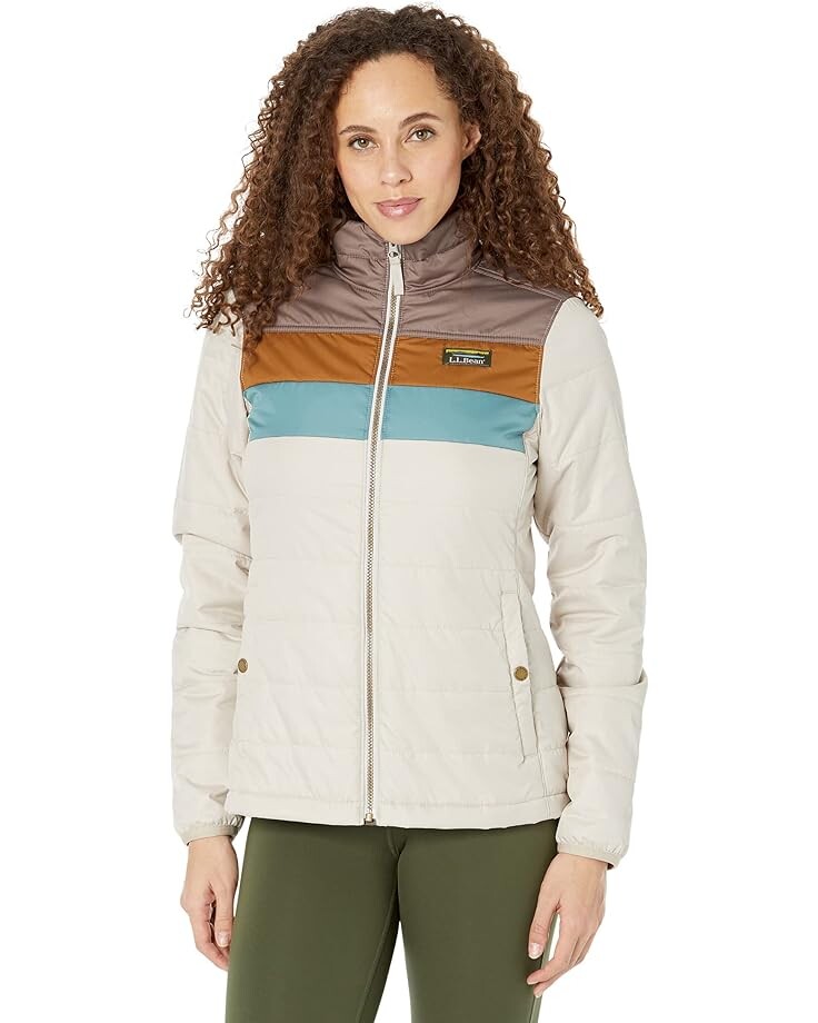 

Куртка L.L.Bean Mountain Classic Puffer Color-Block, цвет Taupe Brown/Gray Birch