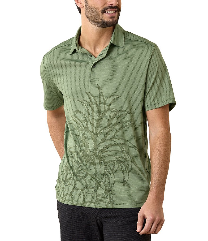 Рубашка-поло с короткими рукавами Tommy Bahama Big & Tall IslandZone Pina Grande, зеленый рубашка поло pina grande tommy bahama синий