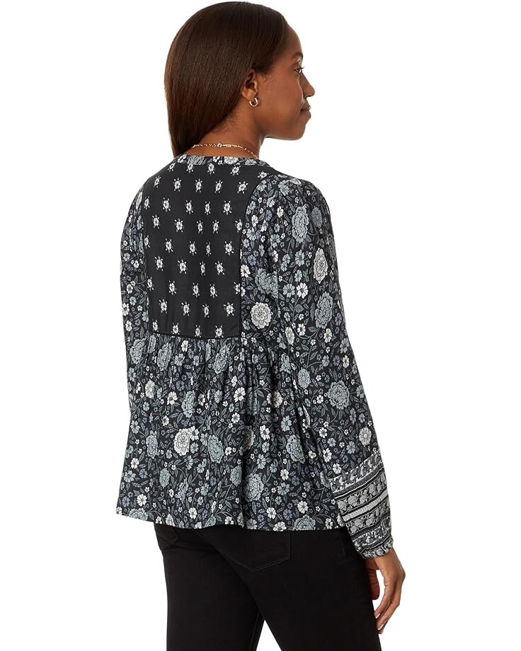

Блуза Lucky Brand Long Sleeve Peasant Blouse, цвет Pavement Multi