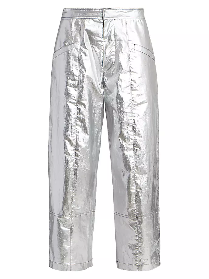 

Широкие брюки Aude цвета металлик Isabel Marant, цвет silver