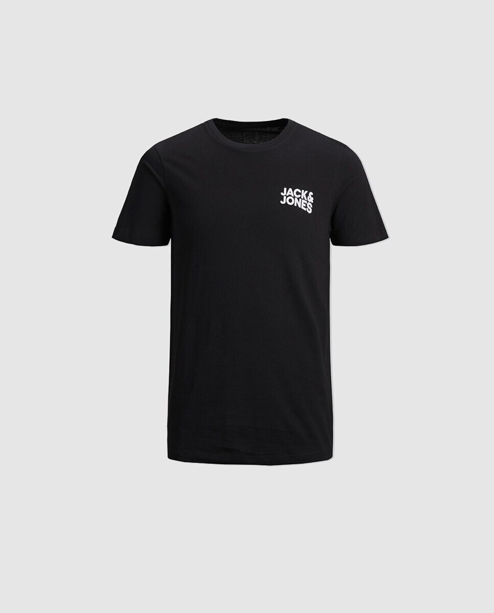 

Футболка для мальчика Jack & Jones с принтом спереди и короткими рукавами Jack & Jones, черный