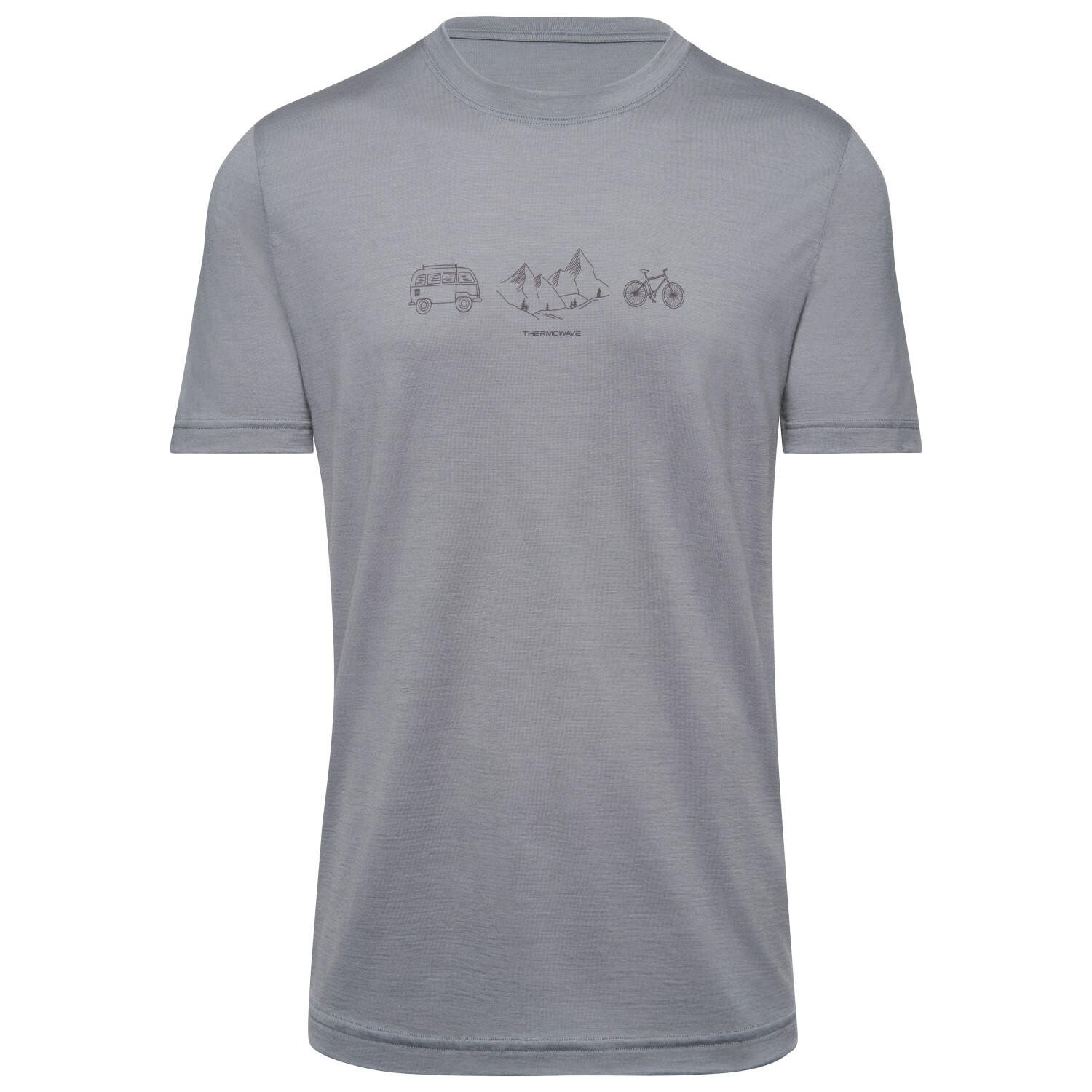 

Рубашка из мериноса Thermowave Merino Life T Shirt Van Life, цвет Gravel
