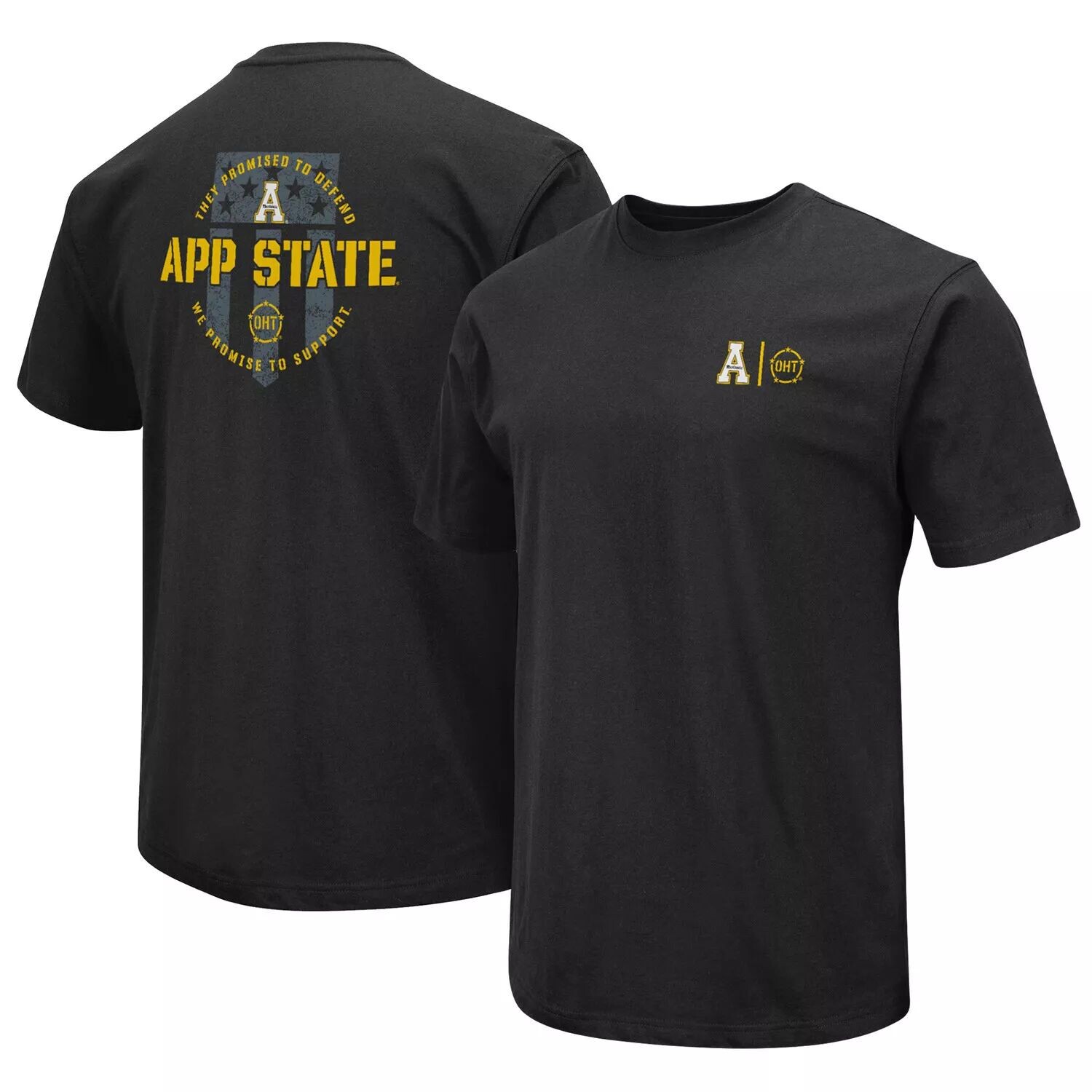 

Мужская черная футболка Appalachian State Mountaineers OHT Military Appreciation Colosseum, Черный