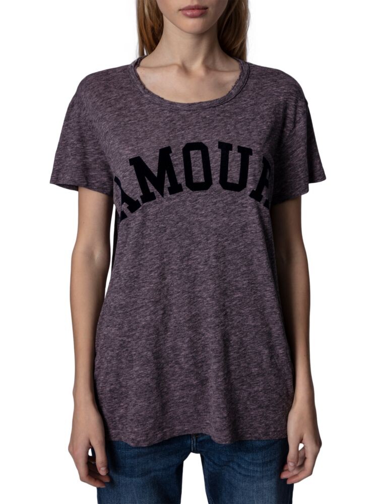 

Футболка Amour с круглым вырезом Zadig & Voltaire, цвет Purple Multicolor