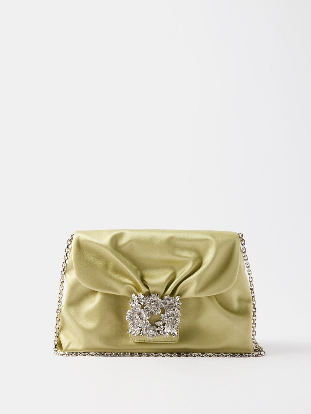 

Миниатюрная атласная сумка bouquet strass Roger Vivier, зеленый
