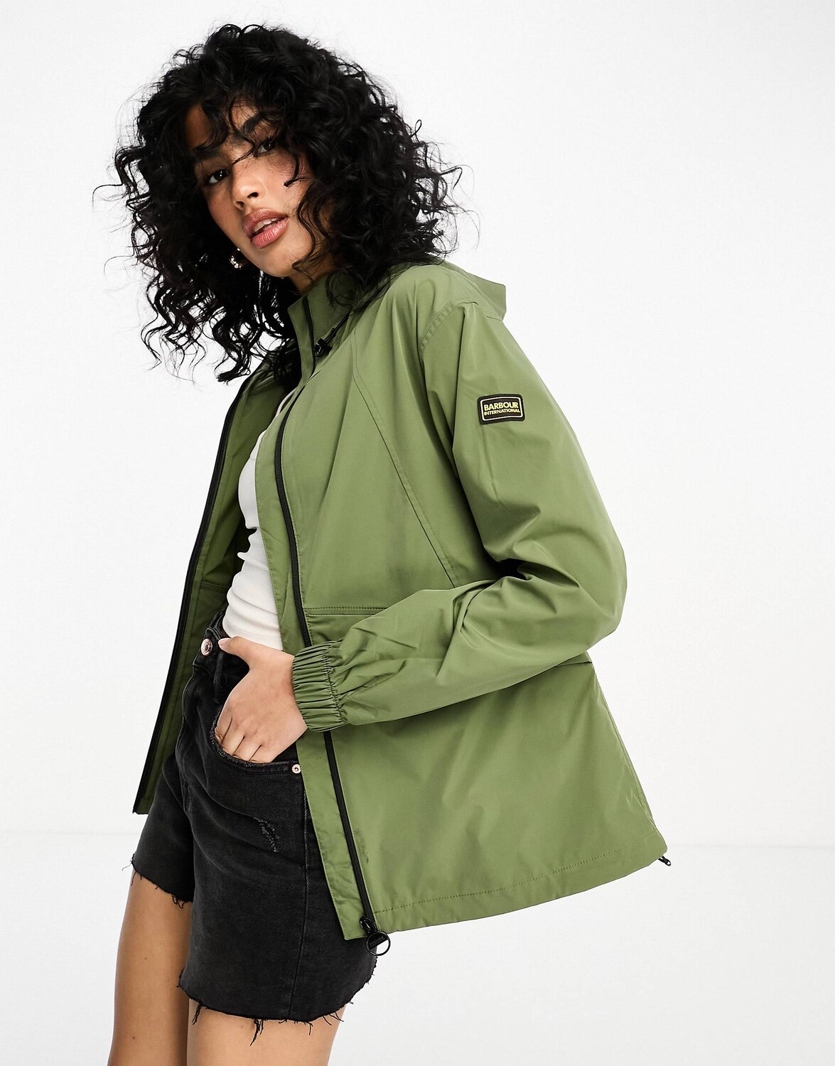 

Зеленая непромокаемая куртка Barbour International Northolt, Зеленый