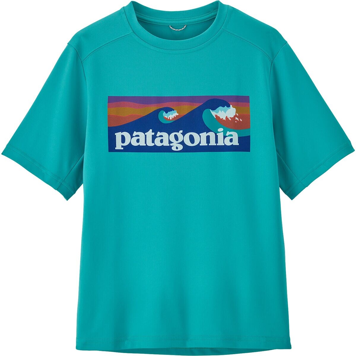 

Футболка cap sw - детская Patagonia, цвет boardshort logo/subtidal blue