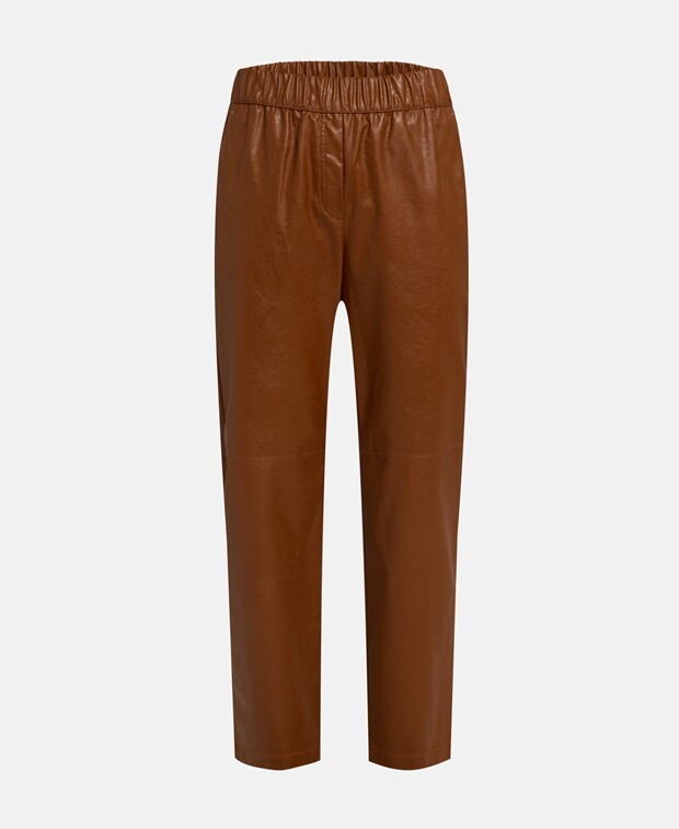 

Брюки из кожи Marc Cain, коньяк