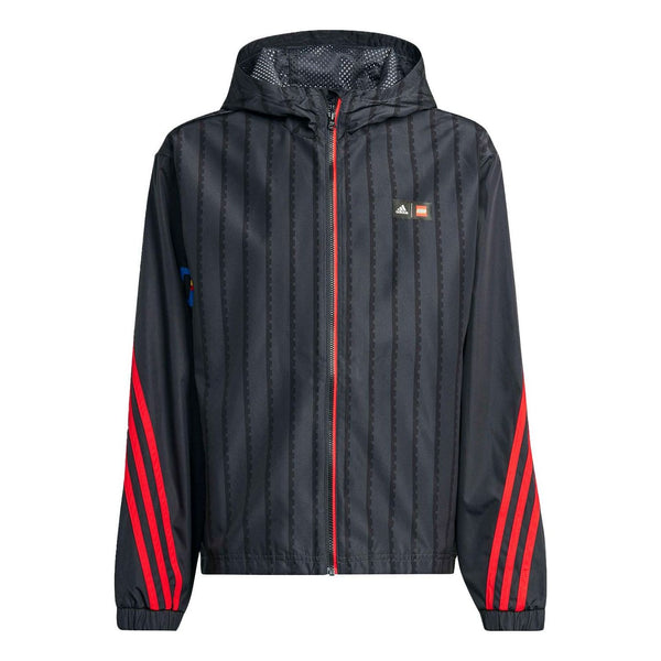 

Куртка (GS) adidas Logo Jackets 'Black Blue Red', черный