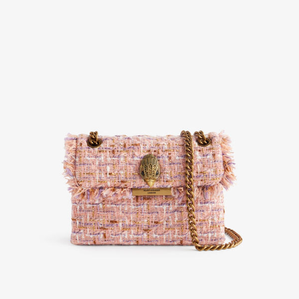 

Миниатюрная твидовая сумка через плечо Kensington Kurt Geiger London, розовый