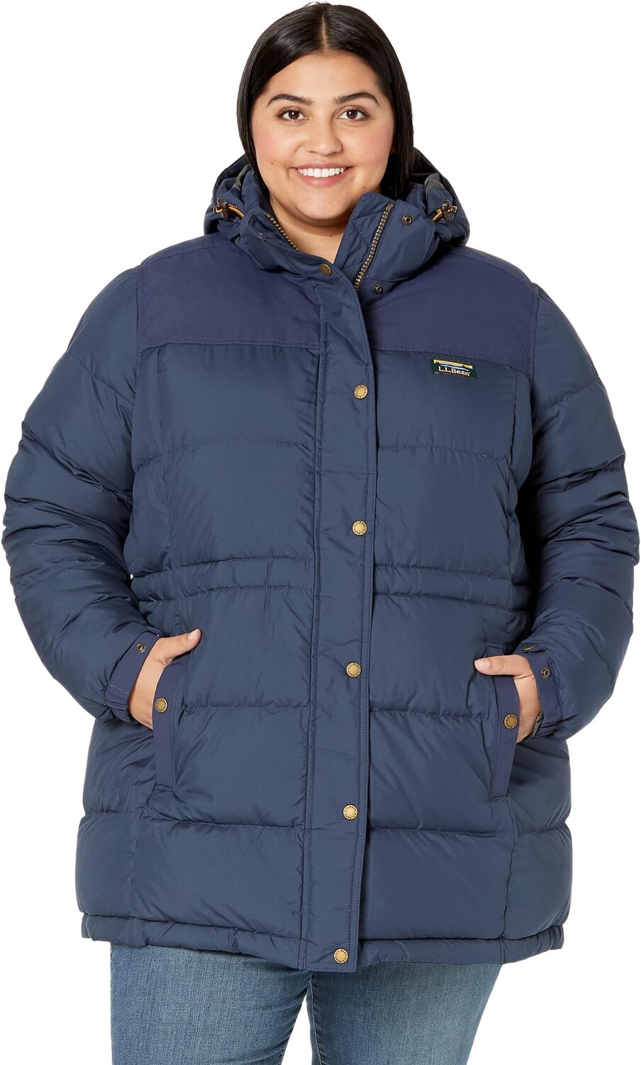 

Классическая пуховая парка больших размеров Mountain L.L.Bean, цвет Nautical Navy