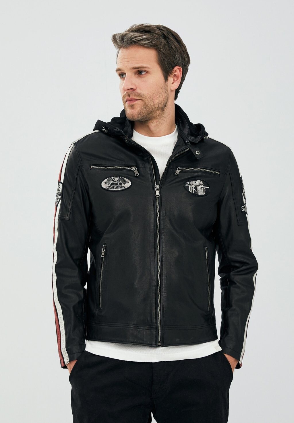 

Кожаная куртка BIKER Derimod, цвет black