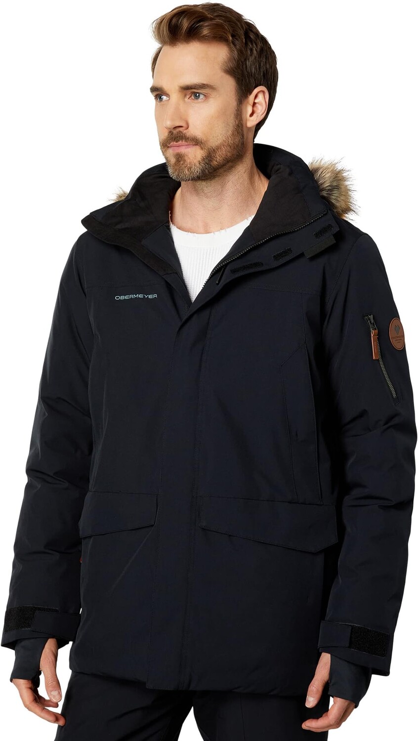 

Куртка Obermeyer Ridgeline Jacket w/ Faux Fur, черный