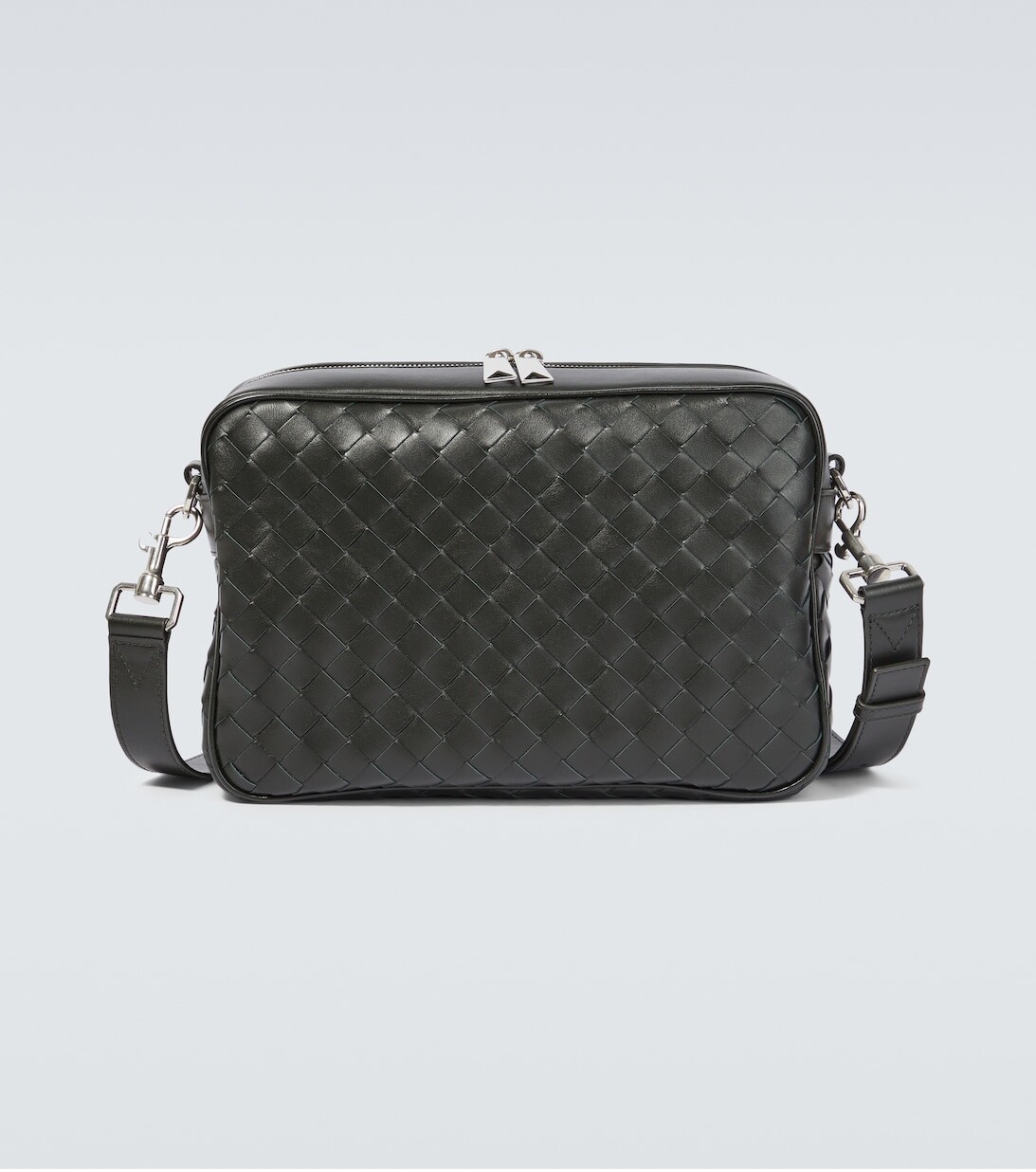 

Intrecciato Маленькая кожаная сумка для фотоаппарата Bottega Veneta, зеленый