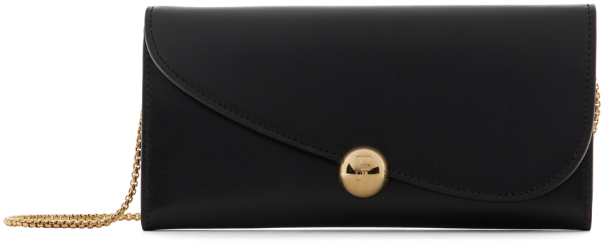 Черная сумка-кошелек с асимметричным клапаном Ferragamo
