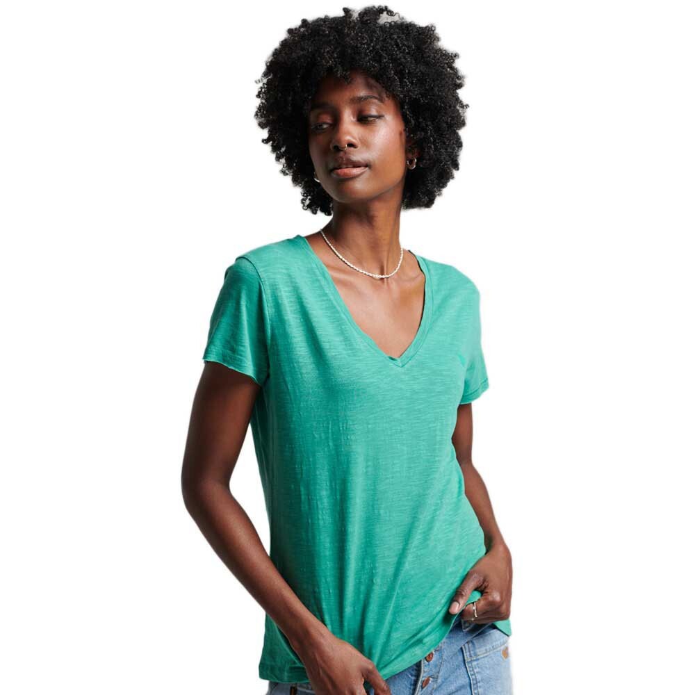 

Футболка Superdry Studios Slub Embroidered, зеленый