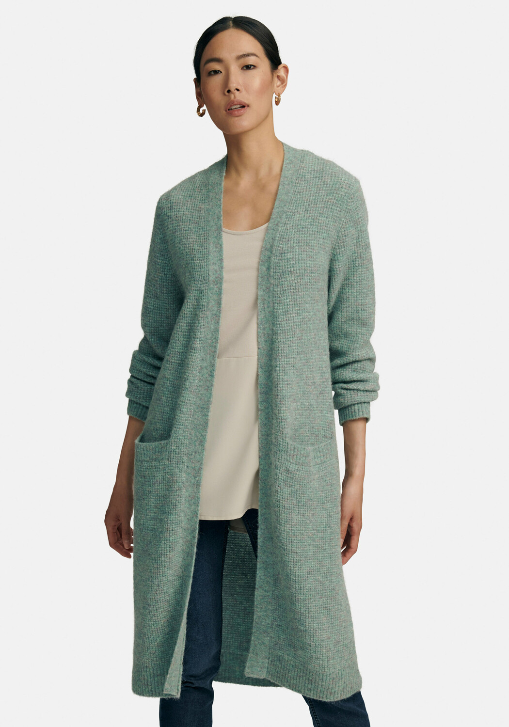 

Толстовка PETER HAHN Strickjacke wool, цвет MINT-MELANGE