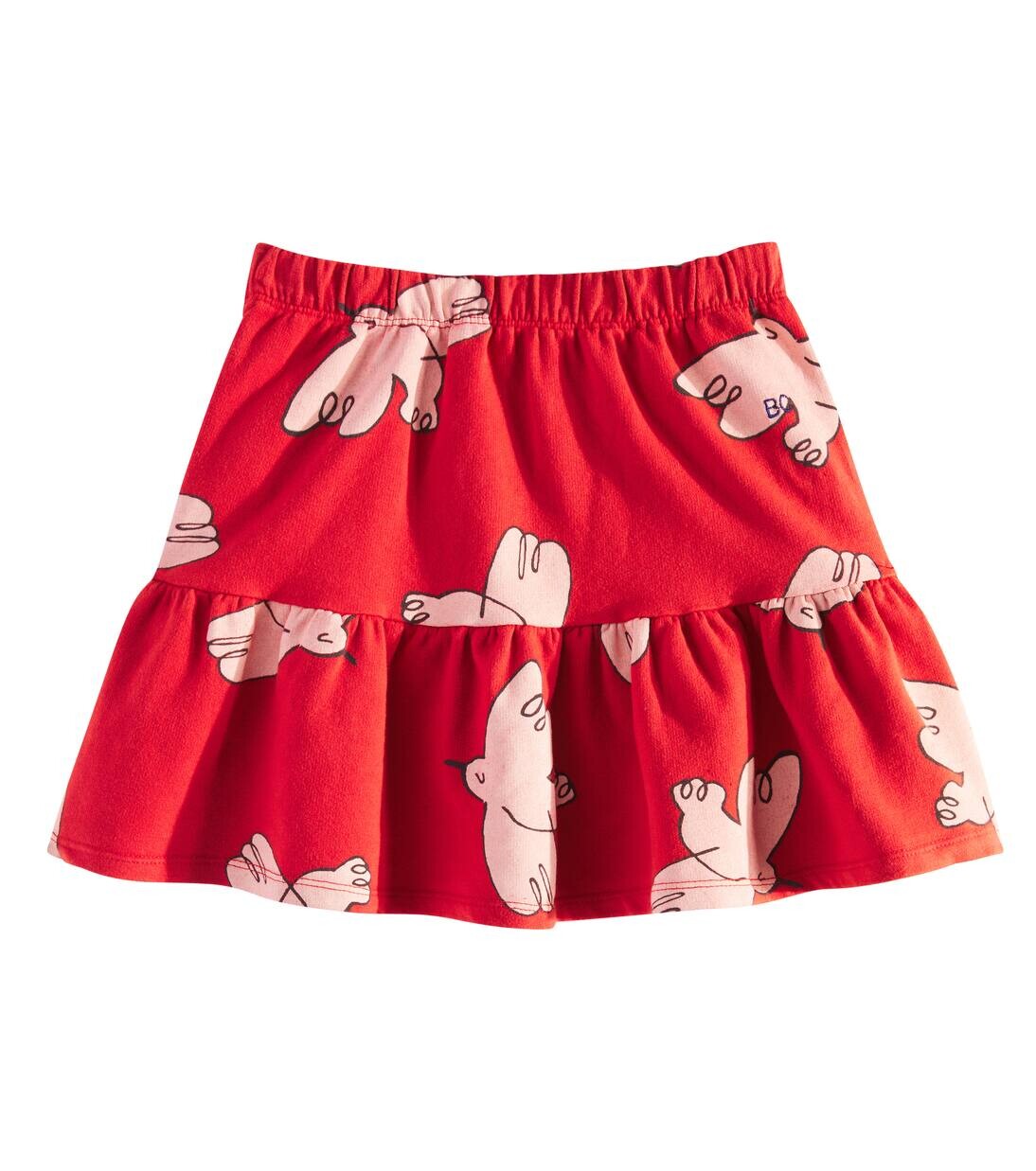 

Юбка Freedom Bird из смеси хлопка и ярусов Bobo Choses, красный