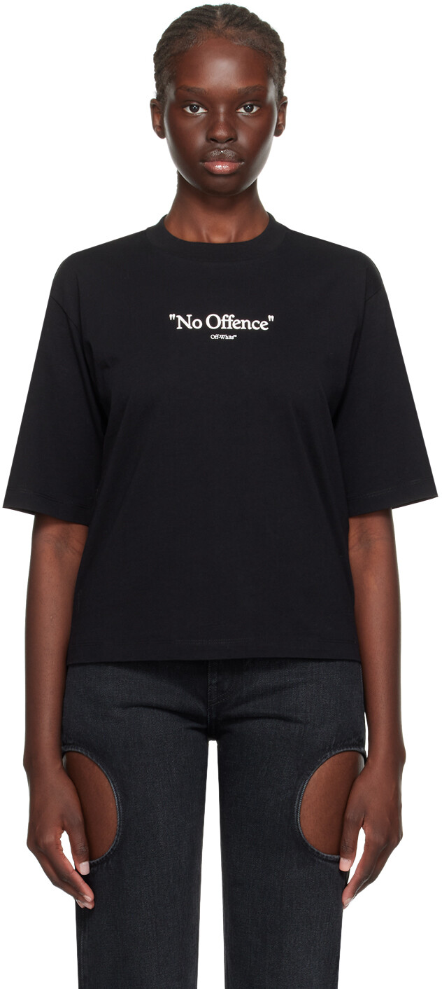 

Off-White Черная футболка No Offense, Черный