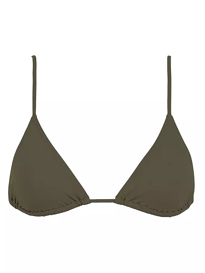 

Топ бикини Mouna с треугольными чашечками Eres, цвет olive noir