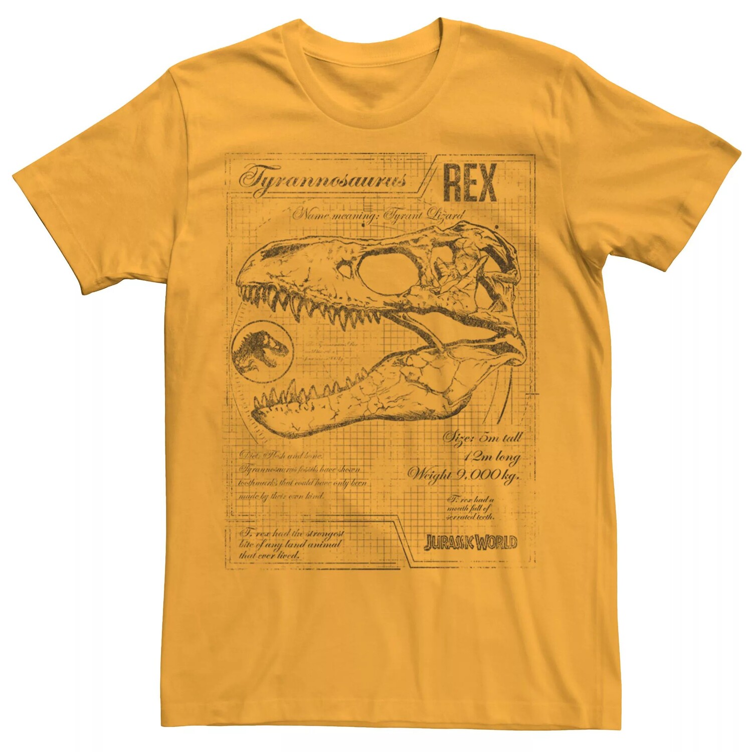 

Мужская винтажная футболка Jurassic World Two T-Rex Licensed Character