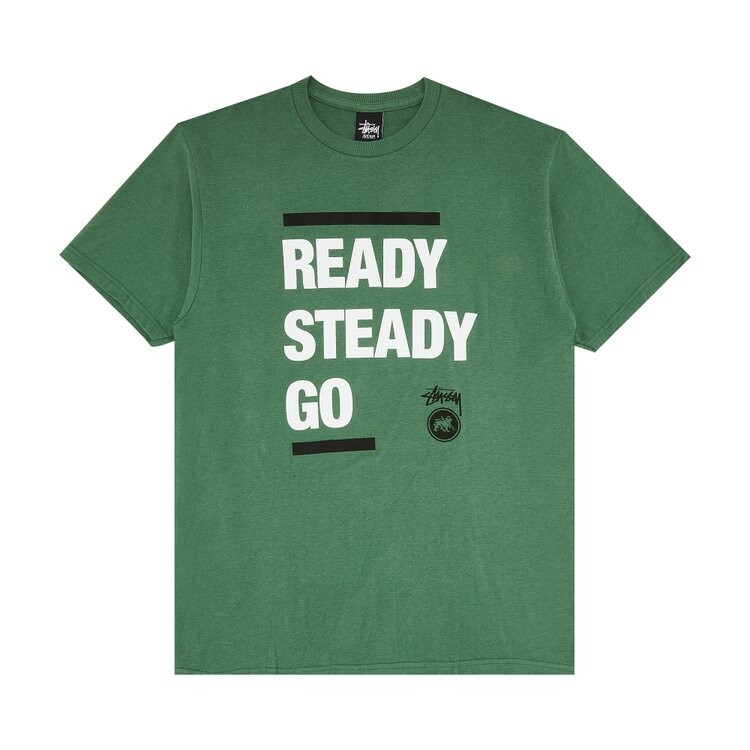 

Футболка Stussy Ready Steady Go 'Dark Green', зеленый