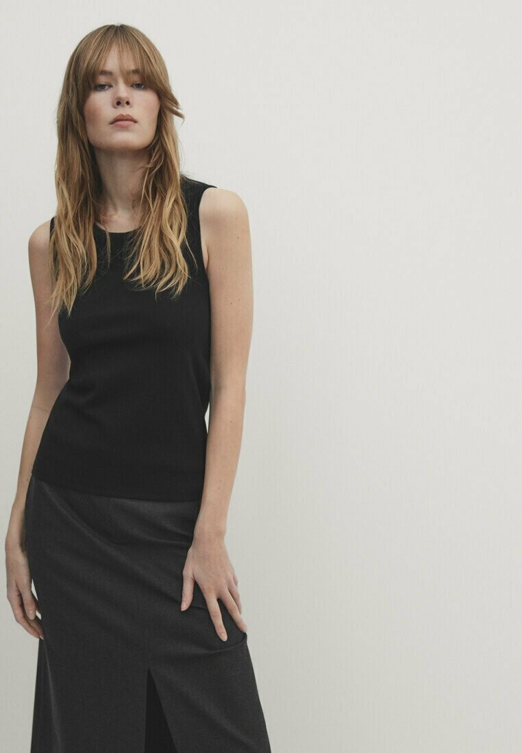 

Топ BLEND TANK Massimo Dutti, цвет black