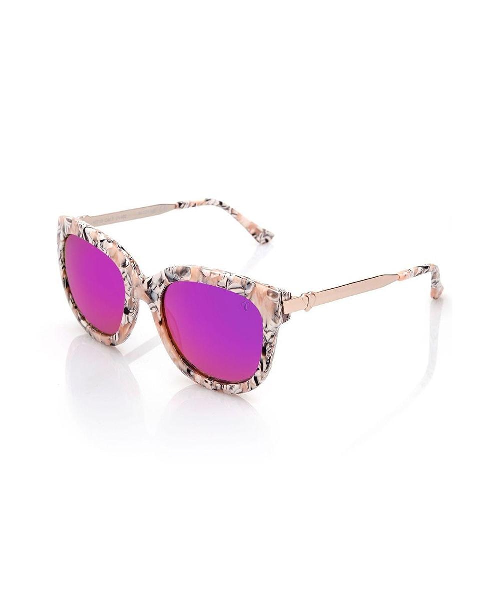 Розовые женские солнцезащитные очки в пластиковой оправе Valeria Mazza Design Starlite, розовый солнцезащитные очки shimano ce eqnx4 equinox черный