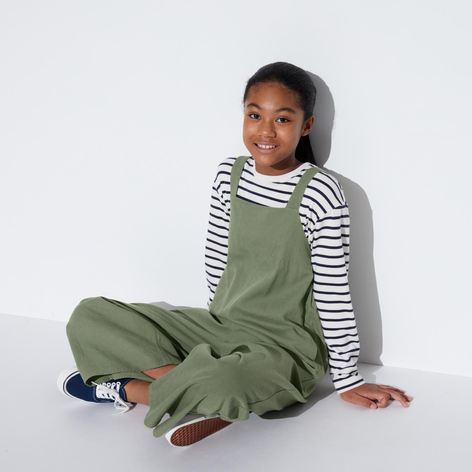 

Комбинезон UNIQLO из смесового льна, темно-зеленый