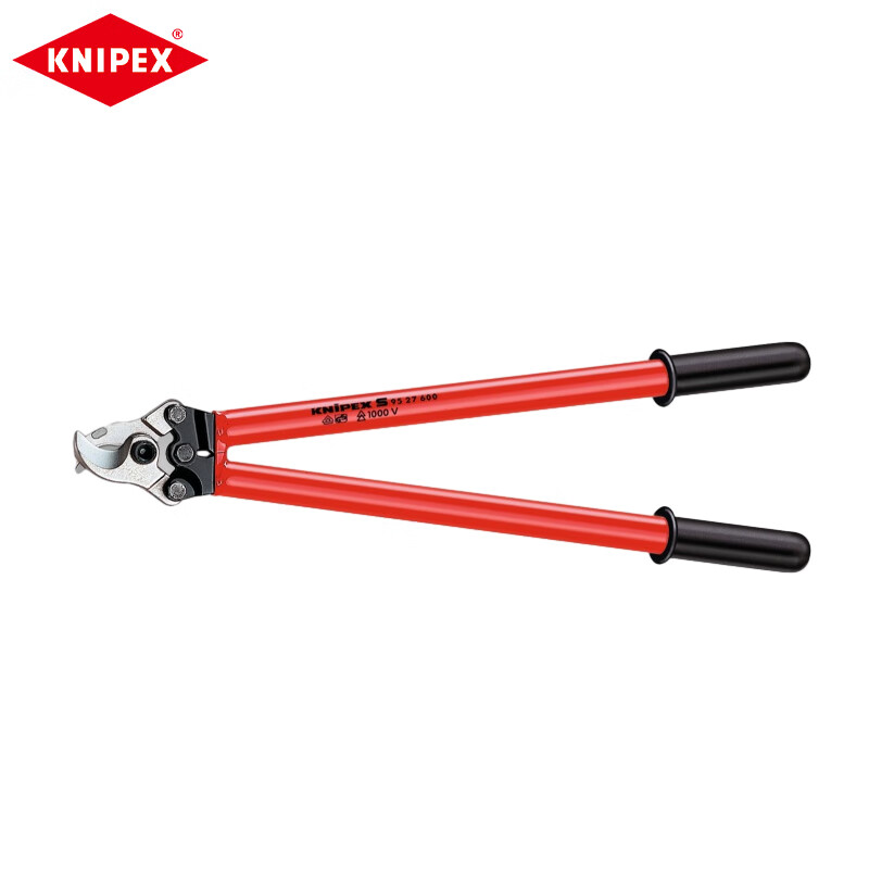 KNIPEX Кусачки для короткого кабеля с изолированной ручкой, 600 мм, одножильные, многожильные, ножницы для меди и алюминия 95 27 600