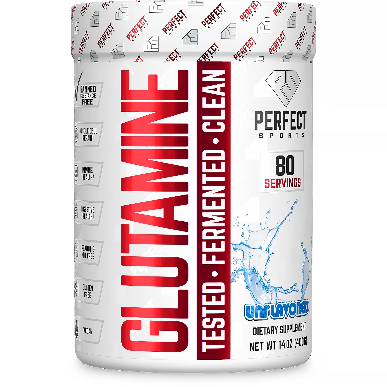 Core Series Pure Glutamine без вкуса, 14 унций (400 г) Perfect Sports
