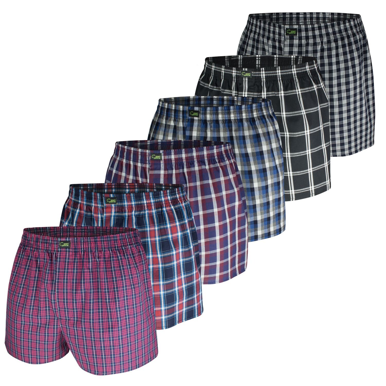 

Боксеры green panther Webboxershorts 6 шт, цвет Schwarz / Rot / Navy