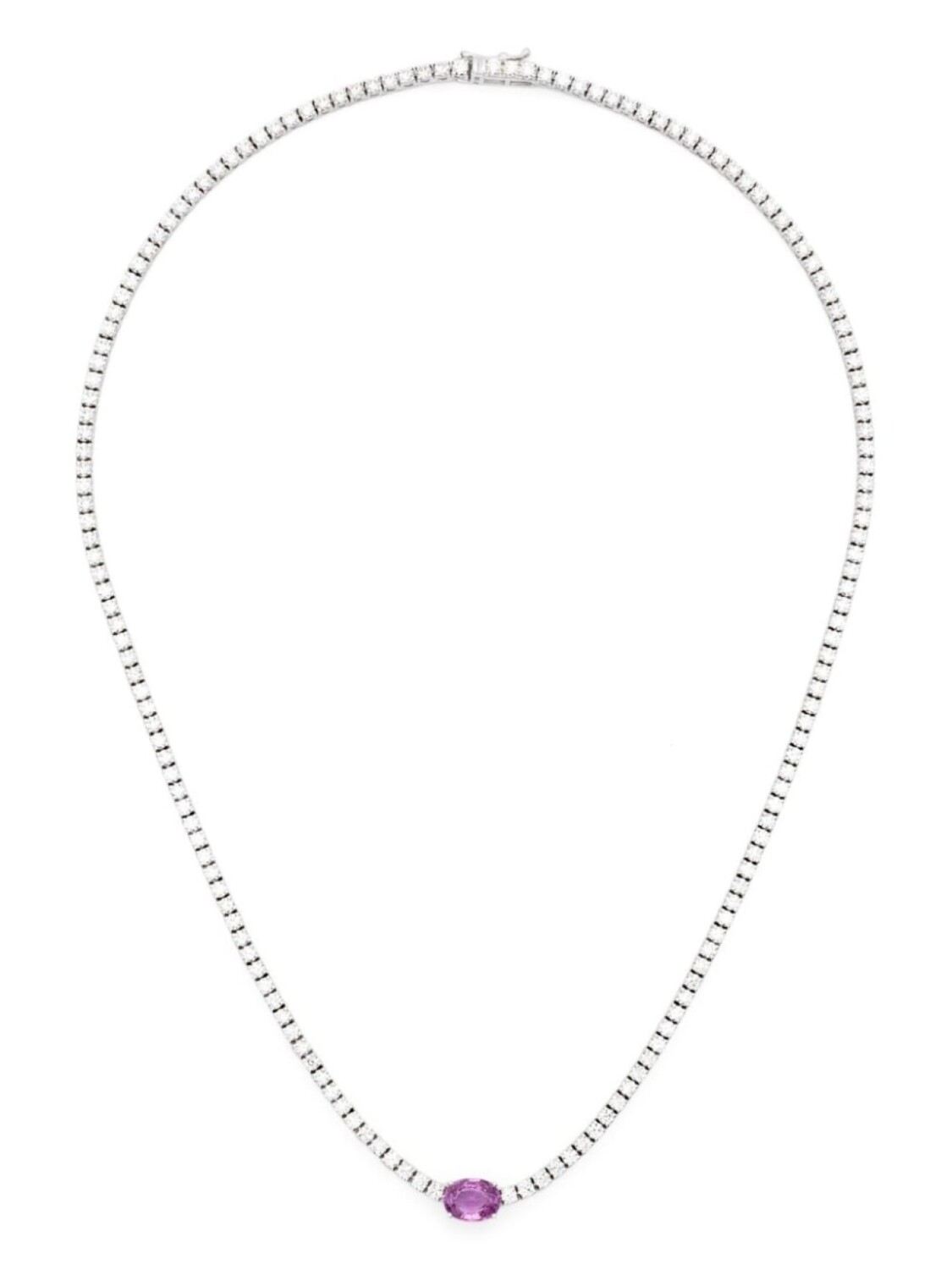 

Колье из белого золота с сапфирами ROSEKEY, серебряный
