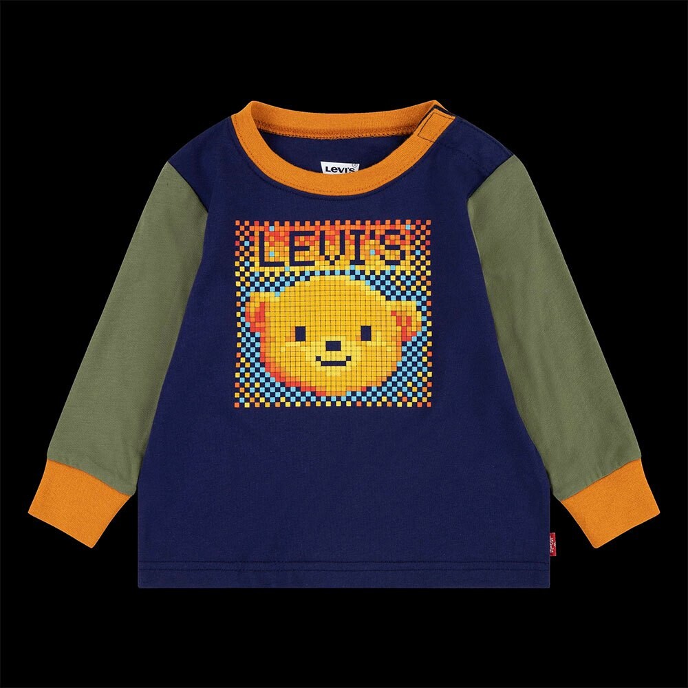 Футболка Levi´s Color Block Baby Long Sleeve Round Neck, зеленый