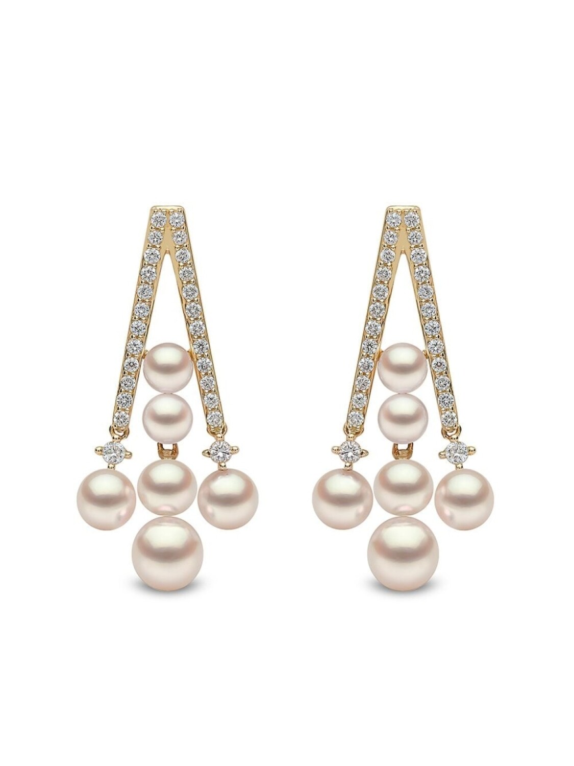 

Серьги Sleek из желтого золота с жемчугом и бриллиантами Yoko London, золотой