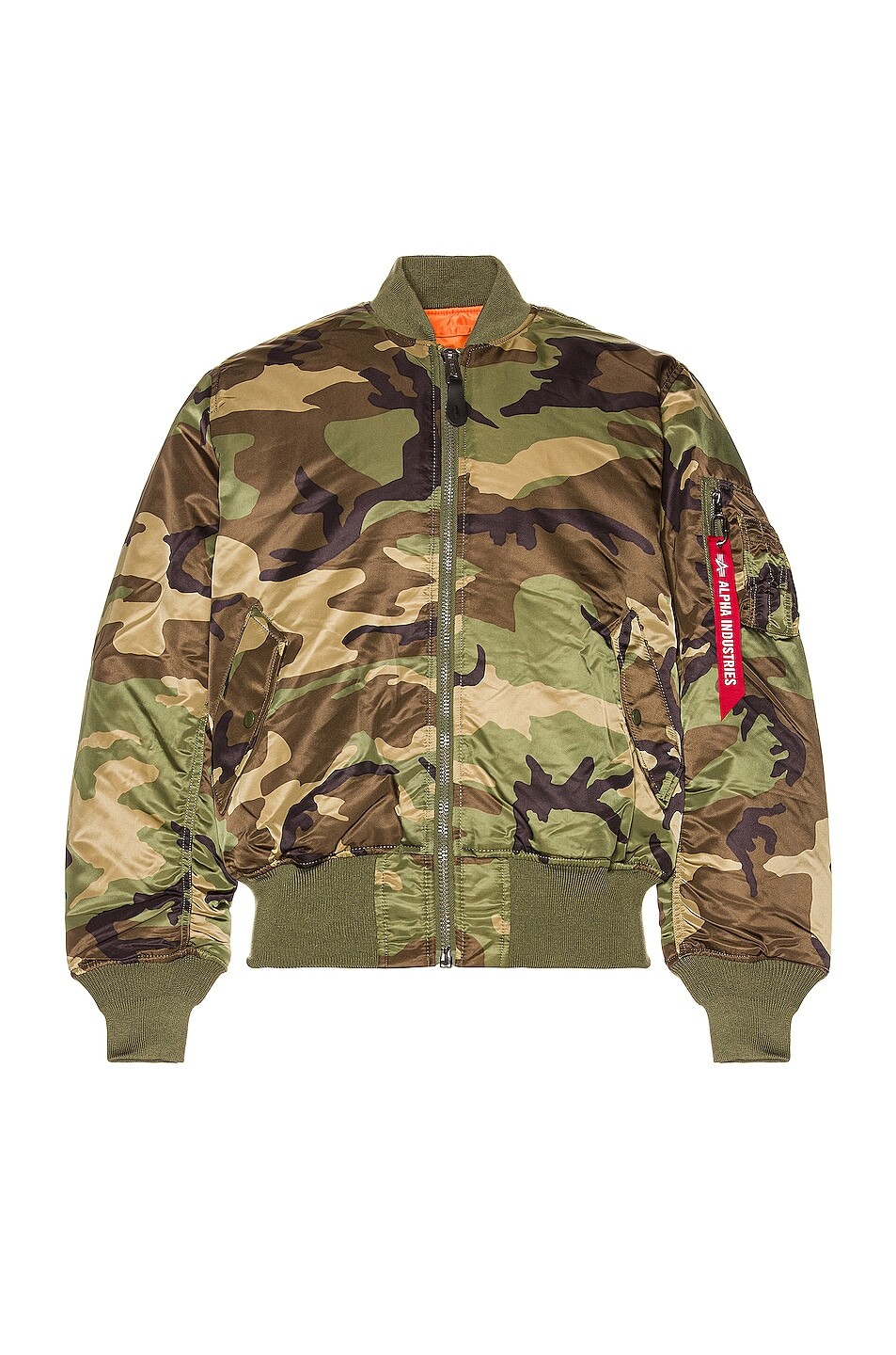 

Куртка Alpha Industries MA-1 Bomber, цвет Woodland Camo