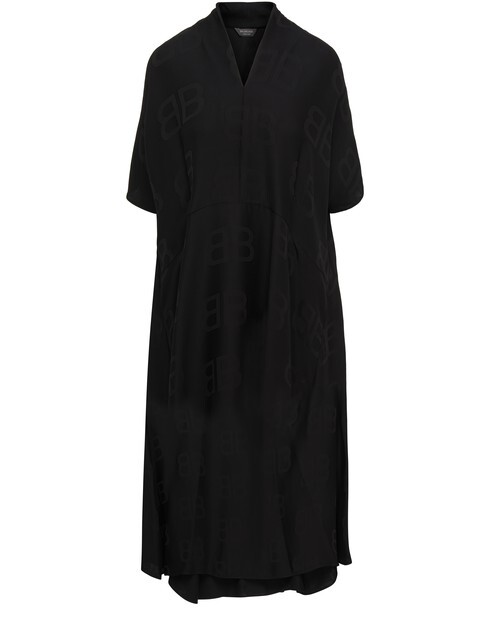 

Платье оверсайз с логотипом BB по всей длине Balenciaga, черный