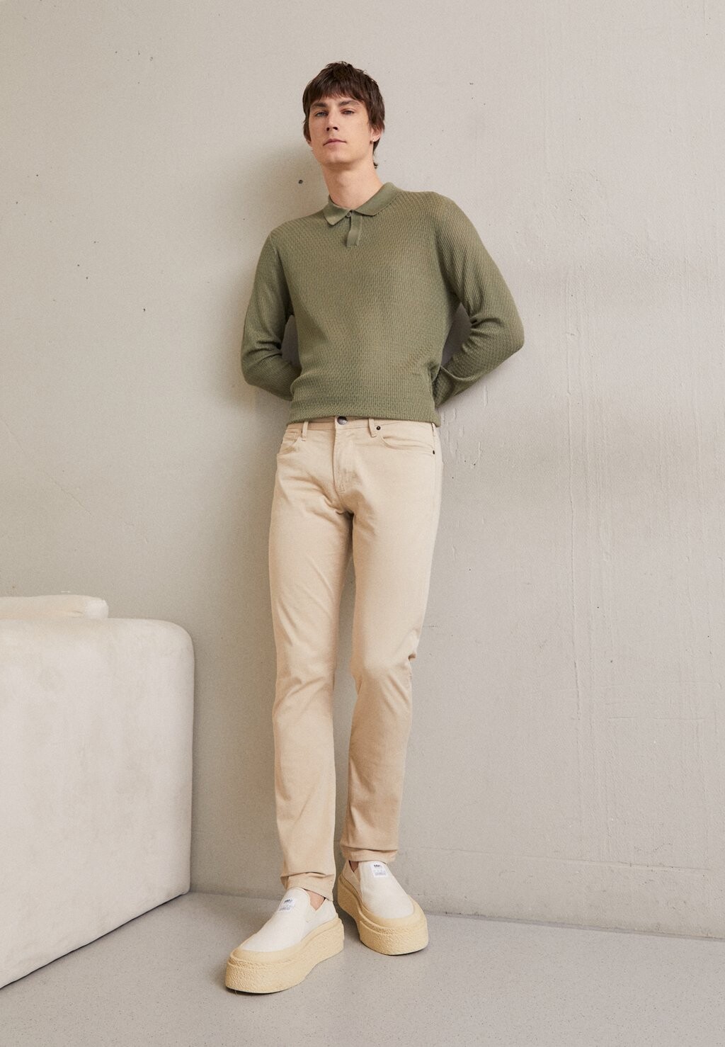 

Джинсы слим 5 Pockets Pant Emporio Armani, бежевая светотень