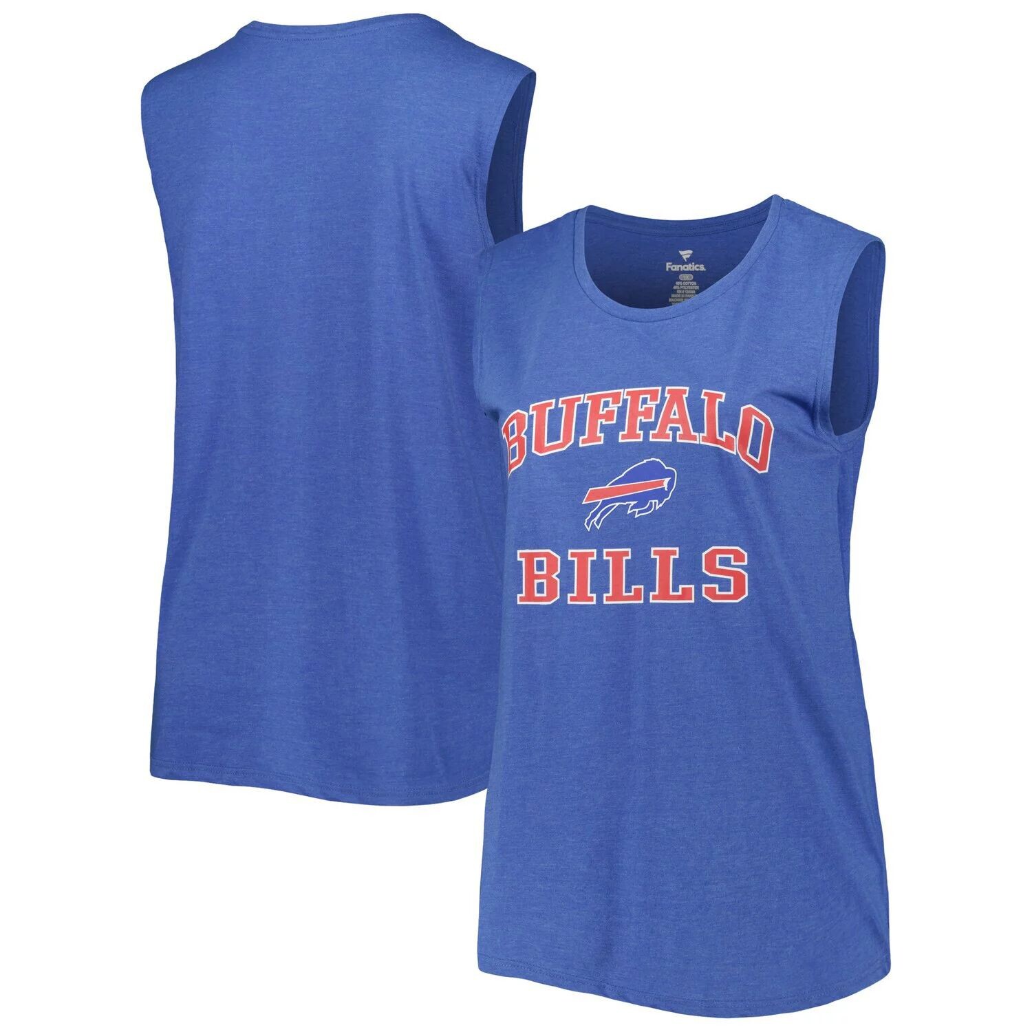 

Женская майка больших размеров Fanatics с логотипом Heather Royal Buffalo Bills Fanatics