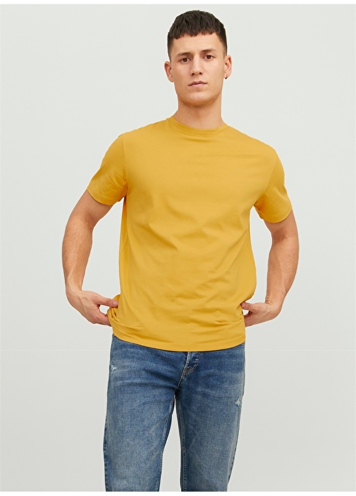 цена Коричневая мужская футболка с круглым вырезом Jack & Jones