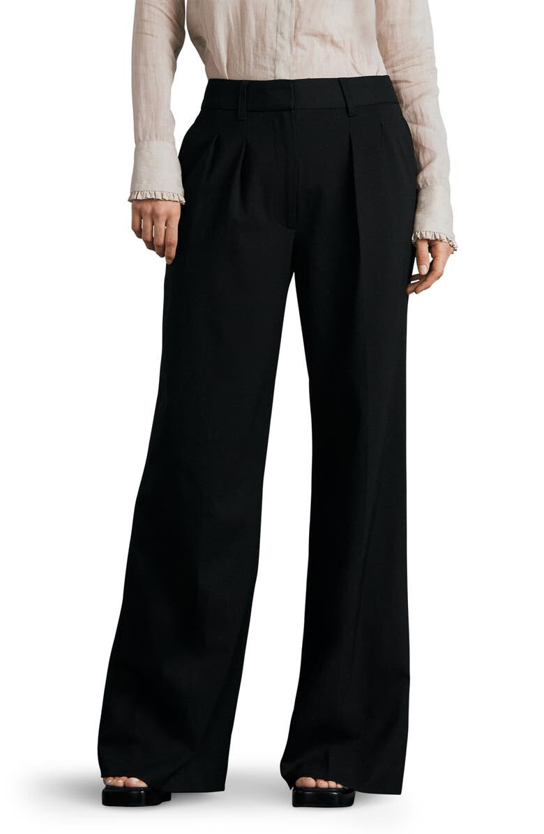 

Широкие креповые брюки Shelly RAG & BONE, черный
