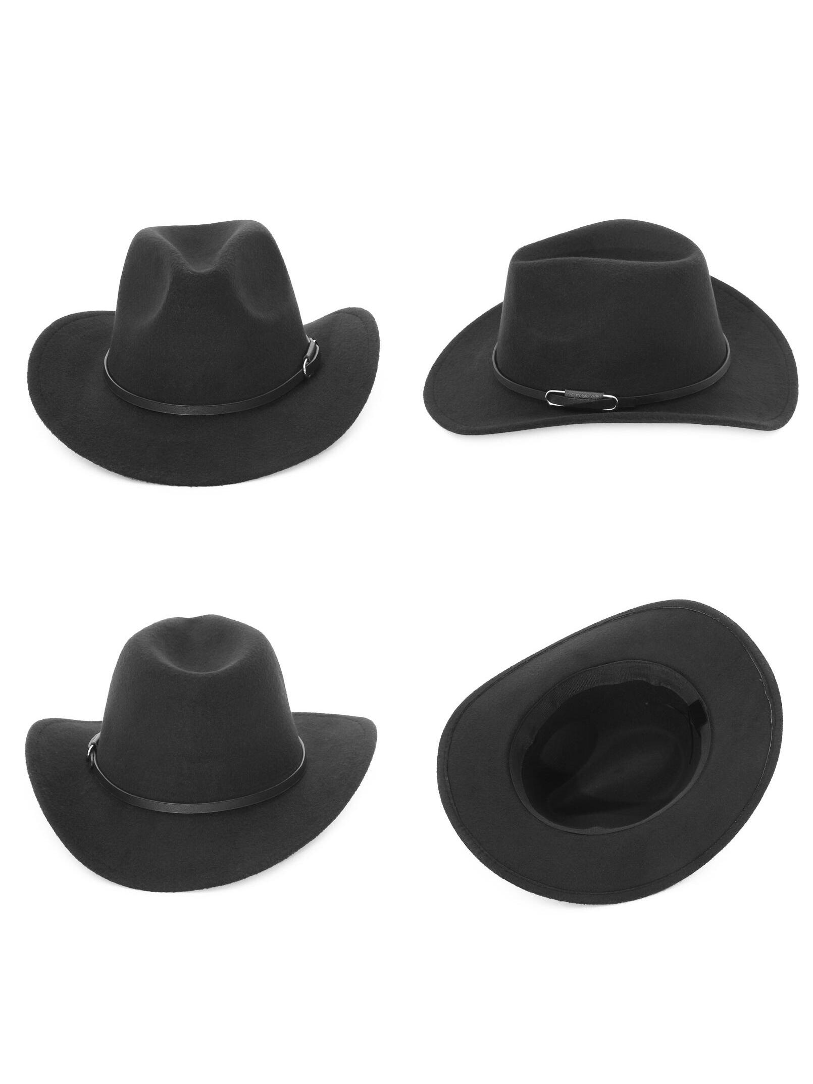 Ковбойская шляпа для мужчин и женщин, черный