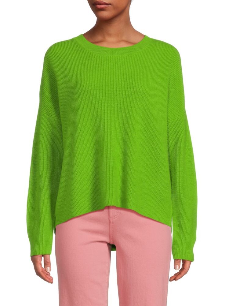 

Однотонный свитер Caprice с круглым вырезом Alice + Olivia, цвет Grass