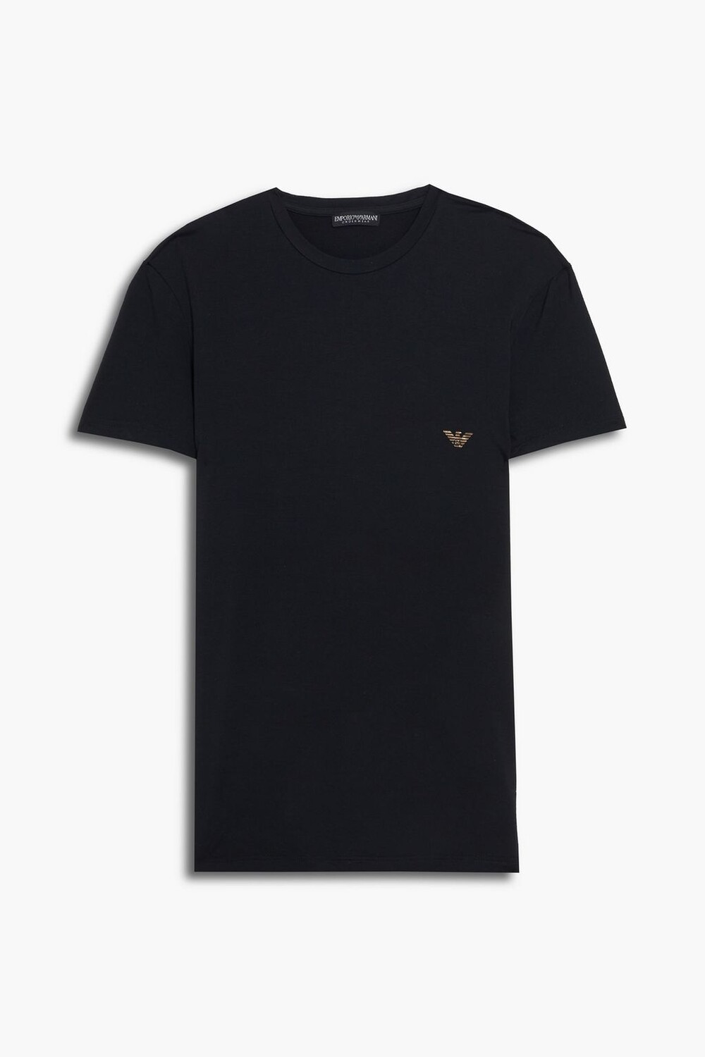 

Футболка из смесового модала с принтом EMPORIO ARMANI, черный