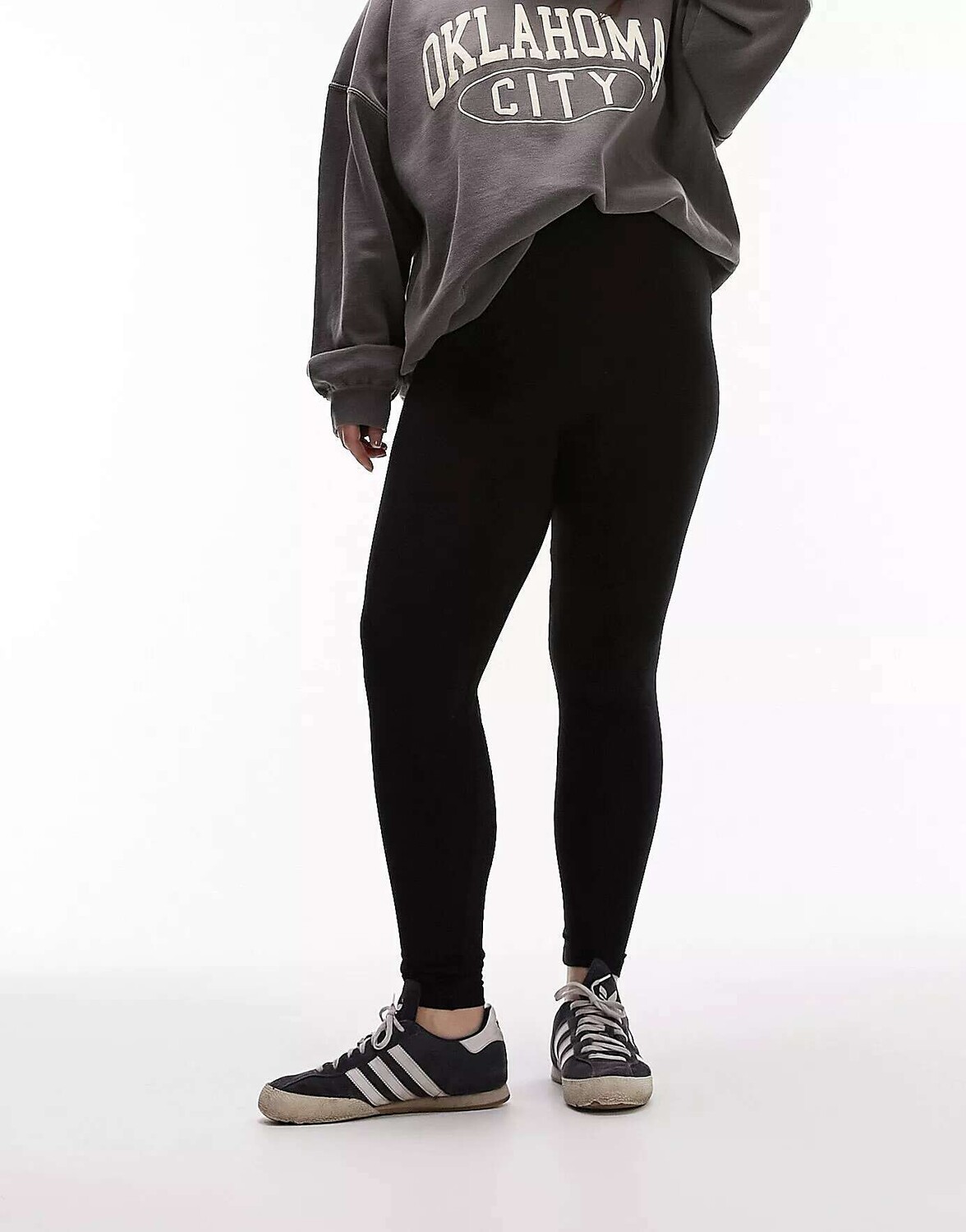 

Черные базовые леггинсы до щиколотки Topshop
