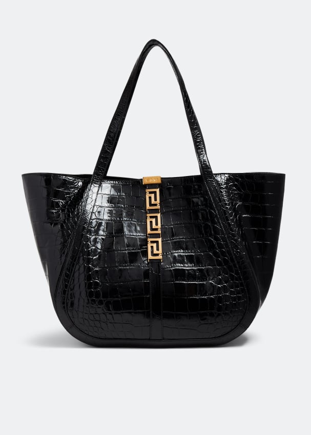 Сумка-тоут Versace Greca Goddess Large, черный сумка через плечо versace greca goddess черный
