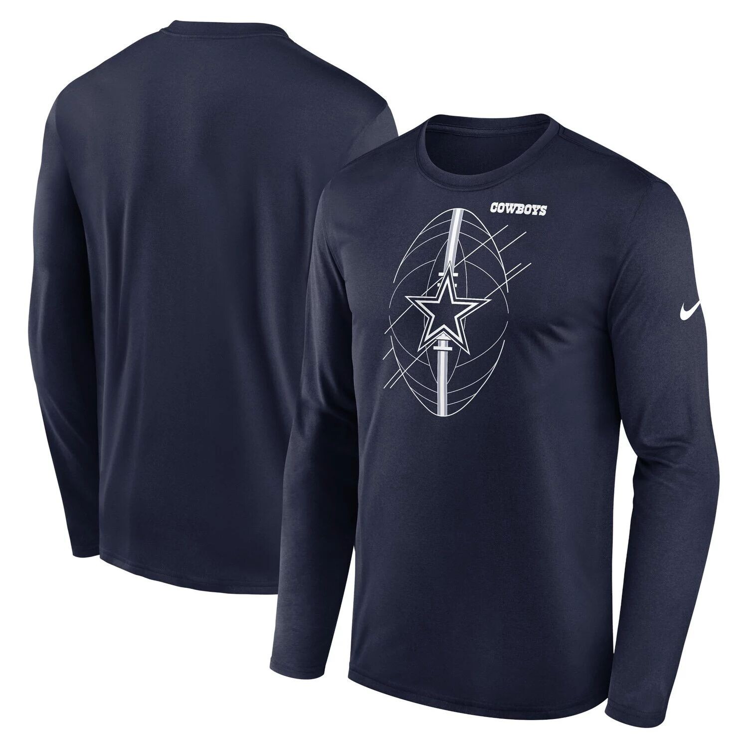 

Мужская темно-синяя футболка с длинным рукавом Dallas Cowboys Legend Icon Nike